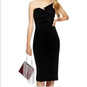 TOPSHOP Bustier Bandeau Midi Dress